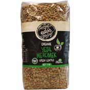 Edos 1 kg Organik Yeşil Mercimek