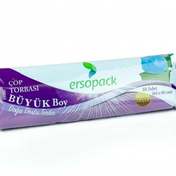 Ersapack Büyük Boy Mavi 50 Rulo 65x80 cm Eko Çöp Poşeti