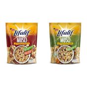 Eti 350 gr Lifalif Yer Fıstıklı ve Hurmalı Müsli + 350 gr Lifalif Kuru Meyveli ve Fındıklı Müsli