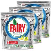 Fairy Platinum Bulaşık Makinesi Deterjanı Kapsülü Limon Kokulu 60 x 3 Yıkama