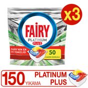 Fairy Platinum Plus 3x50 Adet Bulaşık Makinesi Deterjanı Kapsülü