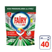 Fairy Platinum Plus 40 Yıkama Bulaşık Makinesi Deterjanı Kapsülü