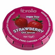 Fibrelle 12 gr Stevialı Şekersiz Çilekli Şeker