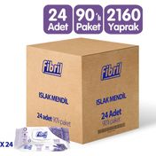 Fibril 24x90'lı Lavanta Kokulu Islak Mendil