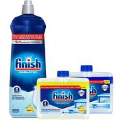Finish Bulaşık Makinesi Parlatıcı 800 ml Limon + Bulaşık Makinesi Temizleyici Sıvı 2 x 250 ml Deterjan