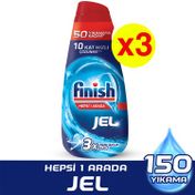Finish Jel Konsantre 3x1000 ml Bulaşık Makinesi Deterjanı