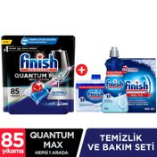 Finish Quantum Max 85 Adet Bulaşık Deterjanı Tableti + Temizlik ve Bakım Seti