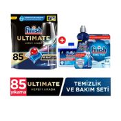 Finish Quantum Ultimate 85 Kapsül Bulaşık Makinesi Deterjanı Tableti Temizlik ve Bakım Seti
