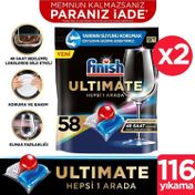 Finish Ultimate Hepsi Bir Arada 2x58'li Bulaşık Makinesi Tableti