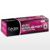Flodex Orta Boy 19x25 cm Tekli 12'li Paket Kilitli Buzdolabı Poşeti