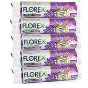 Florex 5 Rulo Büzgülü Orta Boy Çöp Torbası Lavanta Kokulu