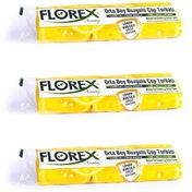 Florex Büzgülü Limon Kokulu 55 x 60 cm 3 Rulo Çöp Poşeti
