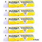 Florex Büzgülü Limon Kokulu 55 x 60 cm 5x10'lu Sarı Çöp Poşeti