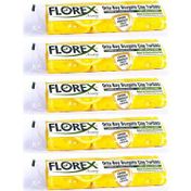 Florex Büzgülü Limon Kokulu Orta Boy Çöp Torbası 5 Adet 55 X 60 cm