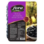 Fora 500 gr Gemlik Doğal Salamura L Boy Siyah Zeytin