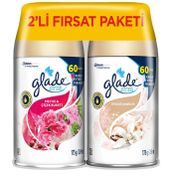 Glade Otomatik Sprey Yedek İpeksi Vanilya Meyve ve Çiçek Buketi 2x269 ml Oda Kokusu