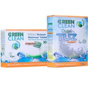 Green Clean 30'lu Bitkisel Bulaşık Makinesi Tableti + 1.5 kg Bulaşık Makinesi Tuzu