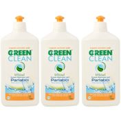 Green Clean 3x500 ml Organik Portakal Yağlı Bitkisel Bulaşık Makinesi Parlatıcı