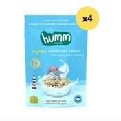 Humm 4x80 gr Organic Tam Tahıllı ve Ballı Kahvaltılık Gevrek