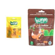 Humm 55 gr Organic Ballı Kinoalı Kurabiye + 55 gr Organic Keçiboynuzlu Fındıklı Vegan Kurabiye