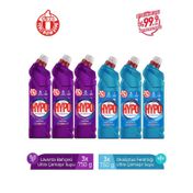 Hyper Hypo 3x750 gr Lavanta Bahçesi + 3x750 gr Okaliptus Ferahlığı Ultra Çamaşır Suyu