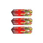İlka 3 Paket 45 cm 500 mt Şeffaf Mutfak Rulo Streç Film Folyo