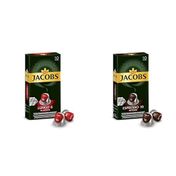 Jacobs 10'lu Capsule Lungo 6 Classic Kapsül Kahve + 10'lu Espresso 10 Intenso Yüksek Yoğunluk Güçlü ve Yoğun Espresso Kapsülleri