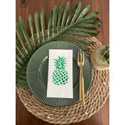 Kidspartim 16'lı Gold Yaldızlı Beyaz Ananas Garson Peçete