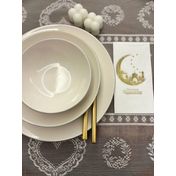 Kidspartim 16'lı Gold Yaldızlı Beyaz Hoşgeldin Ramazan Yeni Ay Desenli Garson Peçete