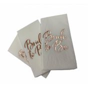 Kidspartim 16'lı Rose Gold Yaldızlı Beyaz Bride To Be Peçete