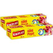 Koroplast Büyük Boy 26x28 cm 10 Adet 2'li Kilitli Poşet