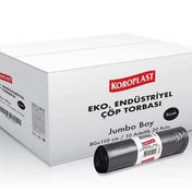 Koroplast Eko Endüstriyel Jumbo Siyah 80x110 cm 200'lü Çöp Torbası