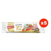 Koroplast Ekstra Güçlü Çilek Büzgülü Orta Boy 15li Çöp Torbası X 10 Paket - 55 x 60 cm