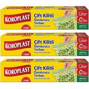 Koroplast Orta Boy 17 X 18 cm 36'lı Çift Kilitli Dondurucu Poşeti