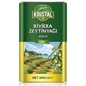 Kristal 3 lt Teneke Kutu Riviera Zeytinyağı