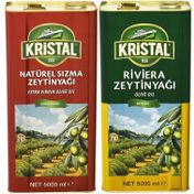 Kristal Natürel Sızma Soğuk 5 lt + Riviera 5 lt Teneke Zeytinyağı