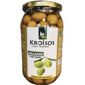 Kroisos 1000 gr Organik Çizik Yeşil Zeytin