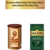Kurukahveci Mehmet Efendi 250 gr Türk Kahvesi + Jacobs 250 gr Monarch Filtre Kahve