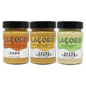 Laçoko 320 gr Çifte Kavrulmuş Parçacıklı Fıstık ve Az Kavrulmuş Parçacıklı Fıstık Ezmesi