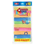 Macromax 10'lu Rengarenk Mikrofiber Bezi