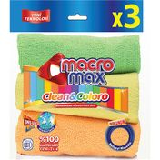Macromax 3'lü Renkli Mikrofiber Temizlik Bezi