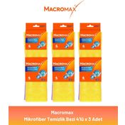 Macromax 3x4'lü Mikrofiber Açık Temizlik Bezi