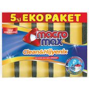 Macromax 5'li Klasik Yeşil Düz Sünger