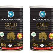 Marmarabirlik 2x800 gr Teneke Az Tuzlu Salamura Siyah Zeytin