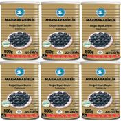 Marmarabirlik 6x800 gr Doğal Salamura 201-230 KB XL Siyah Zeytin