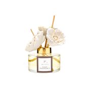 Missi 150 ml Seramik Çiçek Taşlı Bambu Çubuklu Vanilya Sandal Oda Kokusu
