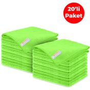 Mulpex 40x40 cm 20 Adet Yeşil Mikrofiber Genel Temizlik Bezi