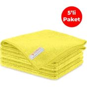 Mulpex 5'li 40x40 cm Sarı Mikrofiber Genel Temizlik Bezi