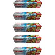 Nazenin 20x30 cm 50'li 5 Paket Düz Kilitsiz Şeffaf Küçük Boy Buzdolabı Poşeti
