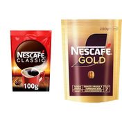 Nescafé 100 gr Classic + 200 gr Gold Çözünebilir Ekopaket Kahve